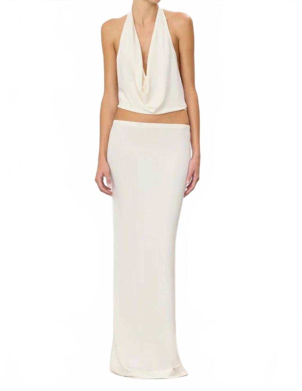 NEW ETERNE emma maxi skirt in ivory